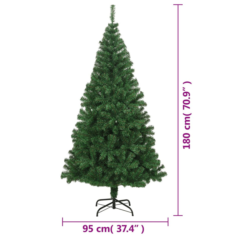 vidaXL zöld PVC műkarácsonyfa vastag ágakkal 180 cm