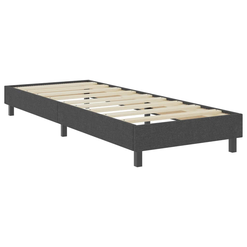 vidaXL sötétszürke rugós szövetágy 90 x 200 cm