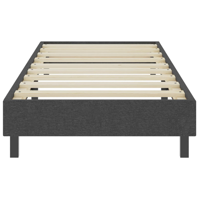 vidaXL sötétszürke rugós szövetágy 90 x 200 cm