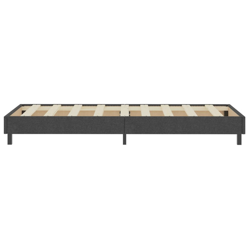 vidaXL sötétszürke rugós szövetágy 90 x 200 cm
