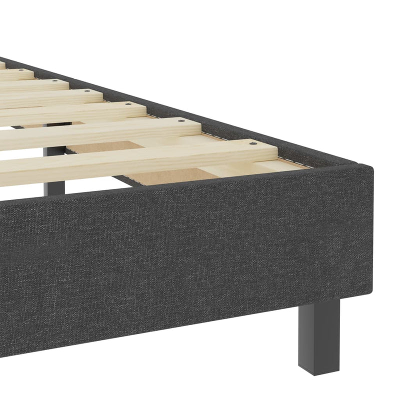 vidaXL sötétszürke rugós szövetágy 90 x 200 cm