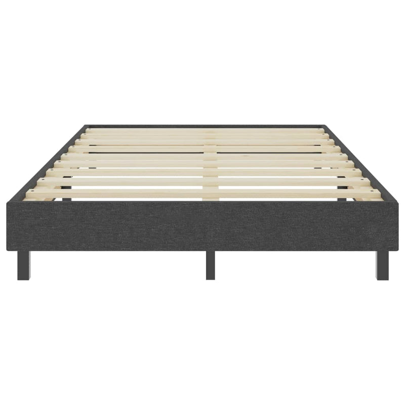 vidaXL sötétszürke rugós szövetágy 120 x 200 cm