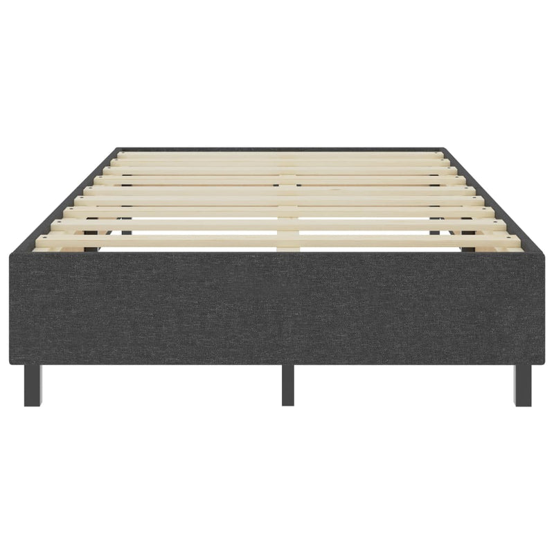 vidaXL sötétszürke rugós szövetágy 120 x 200 cm