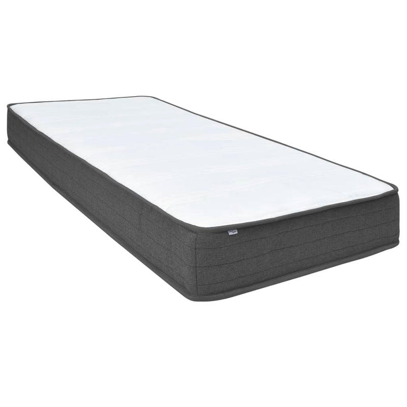 vidaXL sötétszürke rugós szövetágy 120 x 200 cm