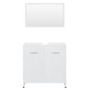 vidaXL fehér szerelt fa fürdőszobai bútorszett