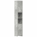 vidaXL betonszürke szerelt fa fürdőszobaszekrény 30 x 30 x 183,5 cm