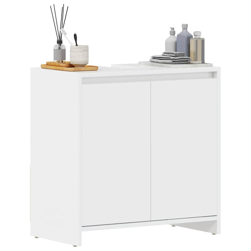 vidaXL magasfényű fehér szerelt fa fürdőszobaszekrény 60 x 33 x 61 cm