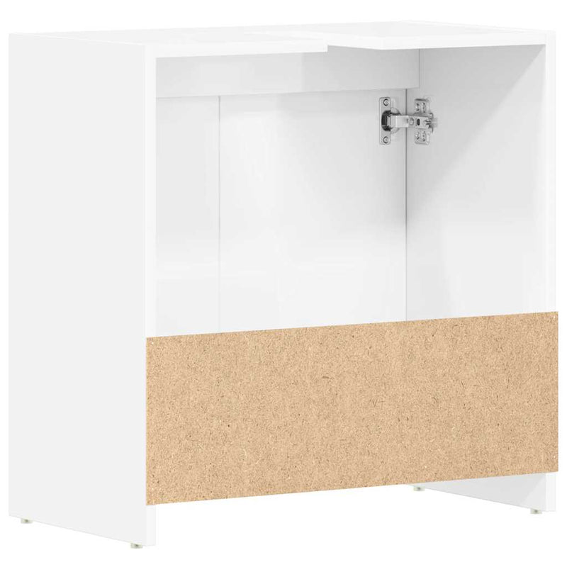 vidaXL magasfényű fehér szerelt fa fürdőszobaszekrény 60 x 33 x 61 cm