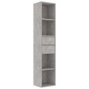 vidaXL betonszürke szerelt fa könyvszekrény 36 x 30 x 171 cm