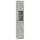 vidaXL betonszürke szerelt fa fürdőszobaszekrény 32 x 25,5 x 190 cm