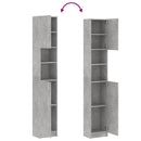 vidaXL betonszürke szerelt fa fürdőszobaszekrény 32 x 25,5 x 190 cm