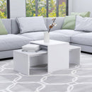 vidaXL fehér szerelt fa dohányzóasztal szett 100 x 48 x 40 cm