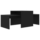 vidaXL fekete szerelt fa dohányzóasztal szett 100 x 48 x 40 cm