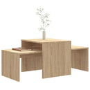 vidaXL sonoma tölgy szerelt fa dohányzóasztal szett 100 x 48 x 40 cm