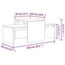 vidaXL sonoma tölgy szerelt fa dohányzóasztal szett 100 x 48 x 40 cm