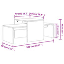 vidaXL betonszürke szerelt fa dohányzóasztal szett 100 x 48 x 40 cm