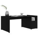 vidaXL fekete szerelt fa dohányzóasztal 90 x 45 x 35 cm