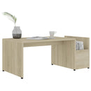 vidaXL sonoma tölgy színű szerelt fa dohányzóasztal 90 x 45 x 35 cm