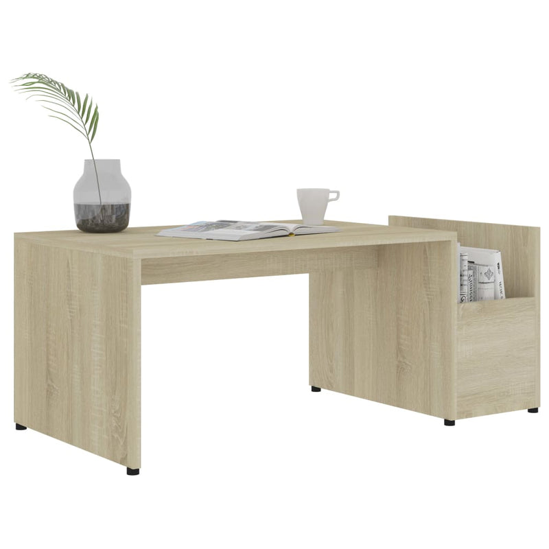vidaXL sonoma tölgy színű szerelt fa dohányzóasztal 90 x 45 x 35 cm