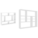 vidaXL fehér szerelt fa fali polc 90 x 16 x 78 cm