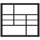 vidaXL fekete szerelt fa fali polc 90 x 16 x 78 cm