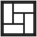 vidaXL fekete szerelt fa fali polc 45,1 x 16 x 45,1 cm