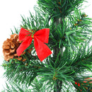 vidaXL zöld megvilágított műkarácsonyfa gömbökkel 64 cm