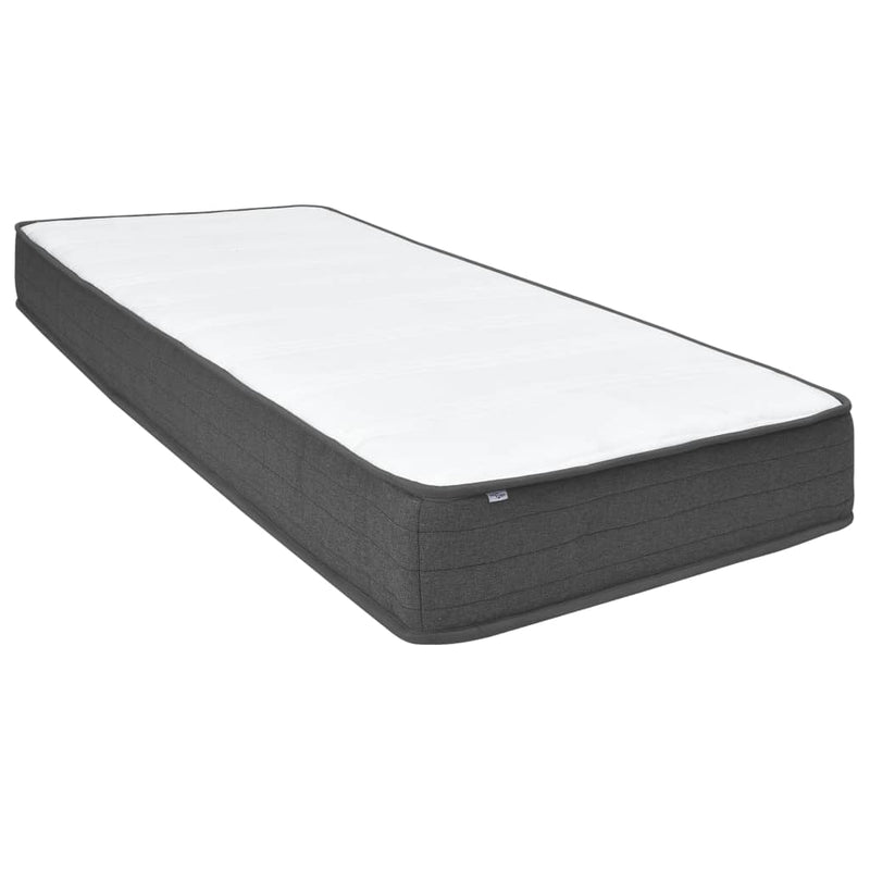 vidaXL sötétszürke rugós szövetágy 200 x 200 cm