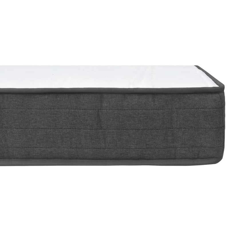 vidaXL sötétszürke rugós szövetágy 200 x 200 cm