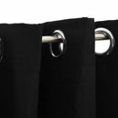 vidaXL 2 db fekete, vászonhatású sötétítőfüggöny fűzőkarikával 140 x 225 cm