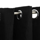 vidaXL 2 db fekete, vászonhatású sötétítőfüggöny fűzőkarikával 140 x 245 cm