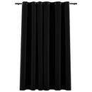 vidaXL fekete vászonhatású sötétítőfüggöny fűzőkarikával 290 x 245 cm