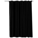 vidaXL 2 db fekete vászonhatású sötétítőfüggöny kampókkal 290 x 245 cm