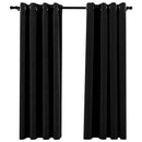 vidaXL 2 db antracitszürke, vászonhatású sötétítőfüggöny 140 x 175 cm