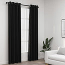 vidaXL 2 db antracitszürke, vászonhatású sötétítőfüggöny 140 x 225 cm