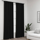 vidaXL 2 db antracit vászonhatású sötétítőfüggöny kampókkal 140 x 245 cm