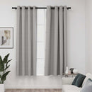 vidaXL 2 db szürke, vászonhatású sötétítőfüggöny fűzőkarikával 140 x 175 cm