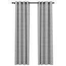 vidaXL 2 db szürke, vászonhatású sötétítőfüggöny fűzőkarikával 140 x 245 cm