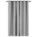 vidaXL szürke vászonhatású sötétítőfüggöny fűzőkarikával 290 x 245 cm