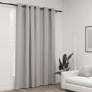 vidaXL szürke vászonhatású sötétítőfüggöny fűzőkarikával 290 x 245 cm