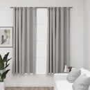 vidaXL 2 db szürke vászonhatású sötétítőfüggöny kampókkal 140 x 175 cm