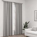vidaXL 2 db szürke vászonhatású sötétítőfüggöny kampókkal 140 x 225 cm