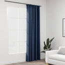 vidaXL 2 db kék vászonhatású sötétítőfüggöny kampókkal 290 x 245 cm