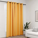 vidaXL sárga vászonhatású sötétítőfüggöny fűzőkarikával 290 x 245 cm