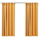 vidaXL 2 db sárga vászonhatású sötétítőfüggöny kampókkal 140 x 175 cm