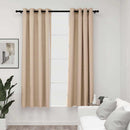 vidaXL 2 db bézs vászonhatású sötétítőfüggöny 140 x 175 cm