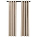 vidaXL 2 db bézs vászonhatású sötétítőfüggöny 140 x 225 cm