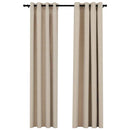 vidaXL 2 db bézs vászonhatású sötétítőfüggöny 140 x 245 cm