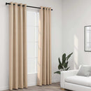 vidaXL 2 db bézs vászonhatású sötétítőfüggöny 140 x 245 cm