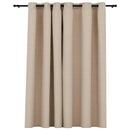 vidaXL bézs vászonhatású sötétítőfüggöny fűzőkarikával 290 x 245 cm